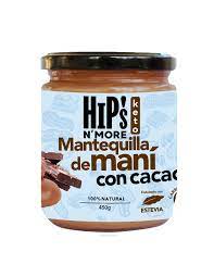 MANTEQUILLA DE MANI CON CACAO HIP'S 450GR